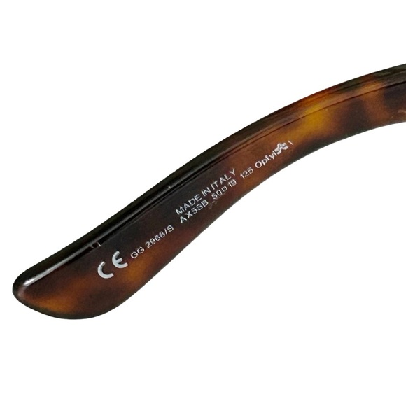 GUCCI Vintage 2000 Y2K Tortoiseshell GG 2968/S Sunglasses With Case - Picture 7 of 9